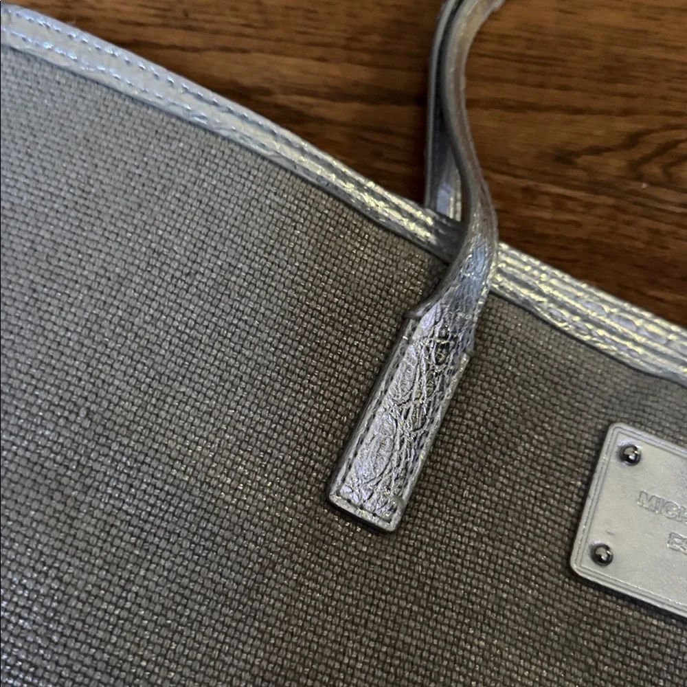 Michael Kors cotton and silver tote bag